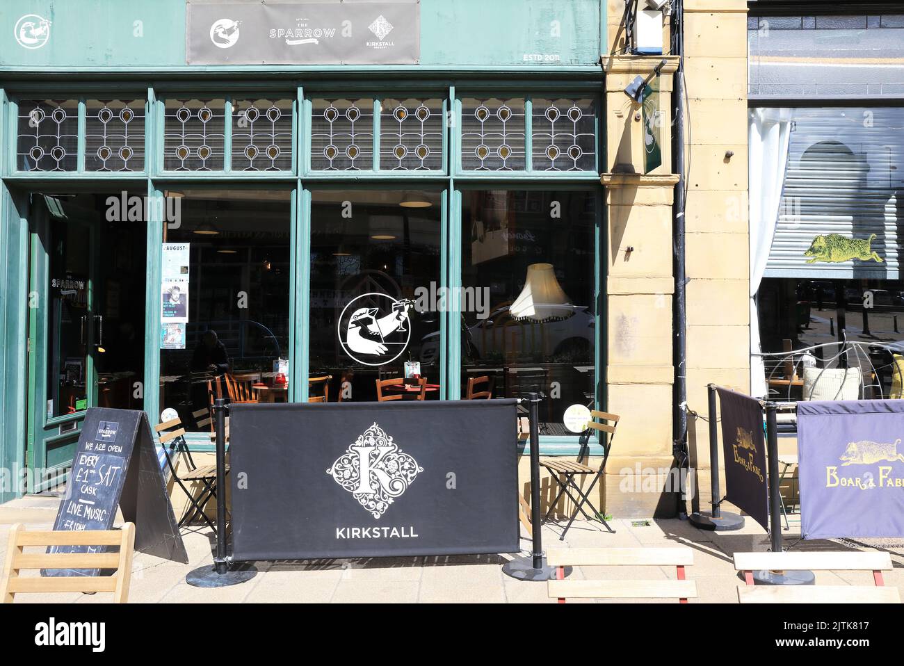 Independent bars and cafes on trendy Top of Town, North Parade, in