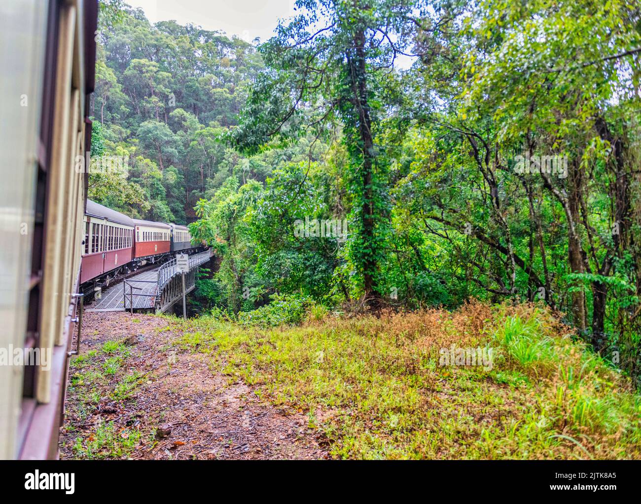 A Tourist railway journey from Cairns, NQ, Australia into the mountains