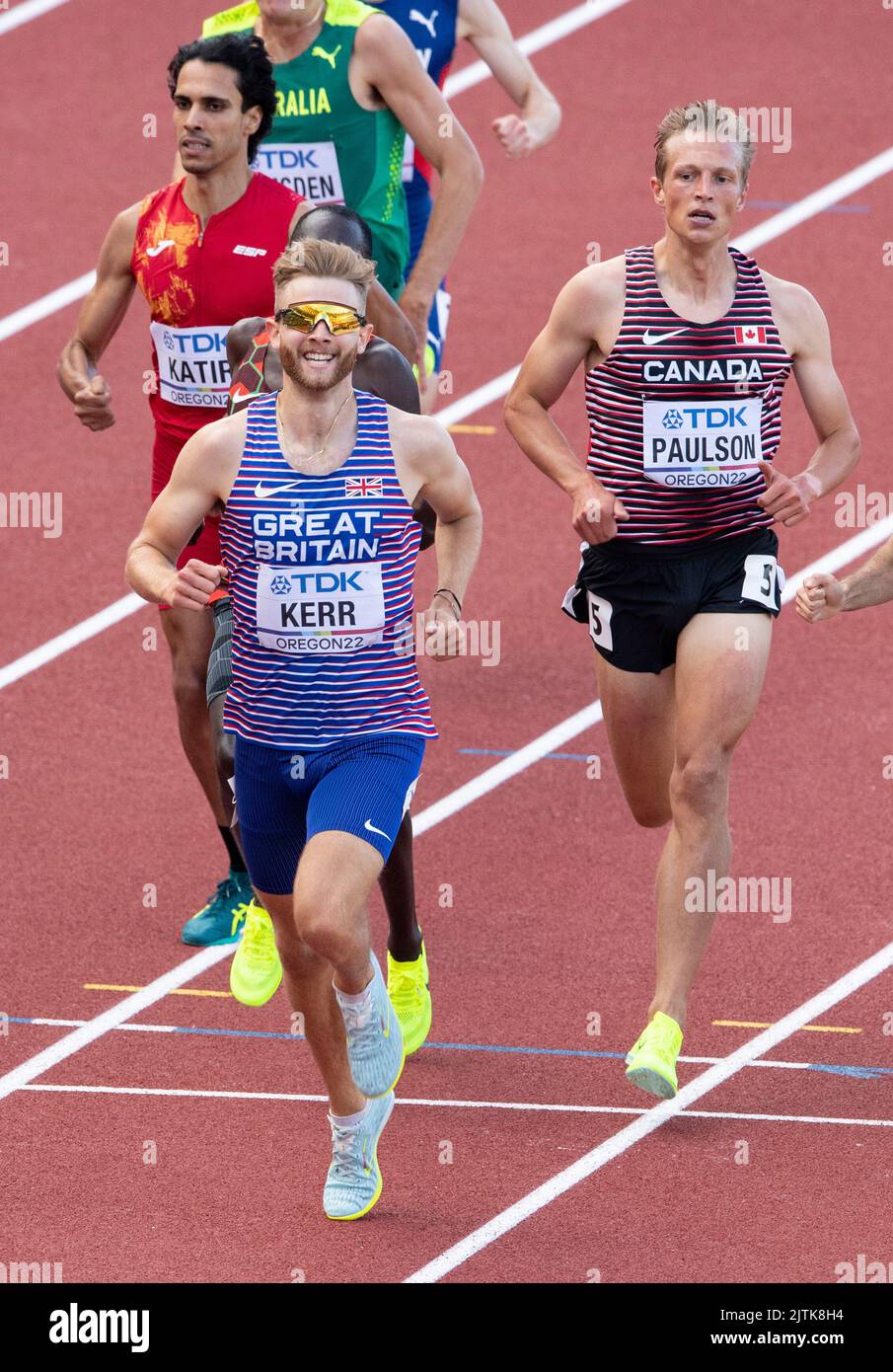 Josh Kerr of GB&NI competing in the men’s1500m heats at the World