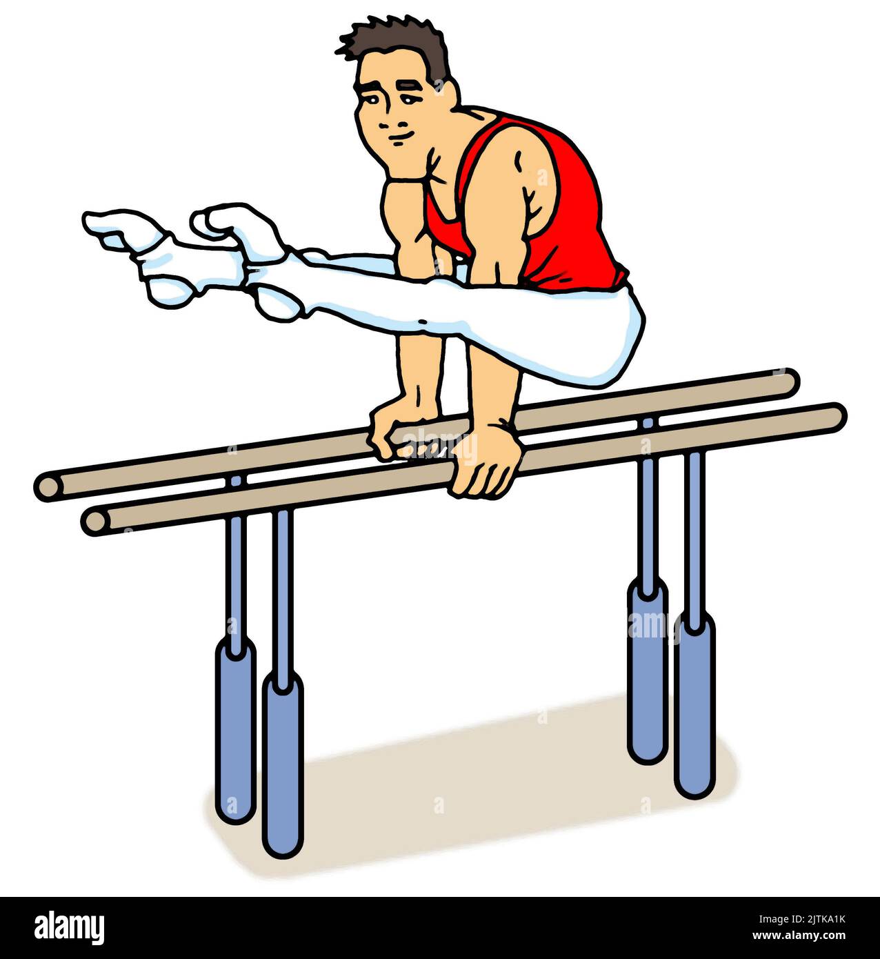 Series of art / illustrations, showing a male athlete carrying out one