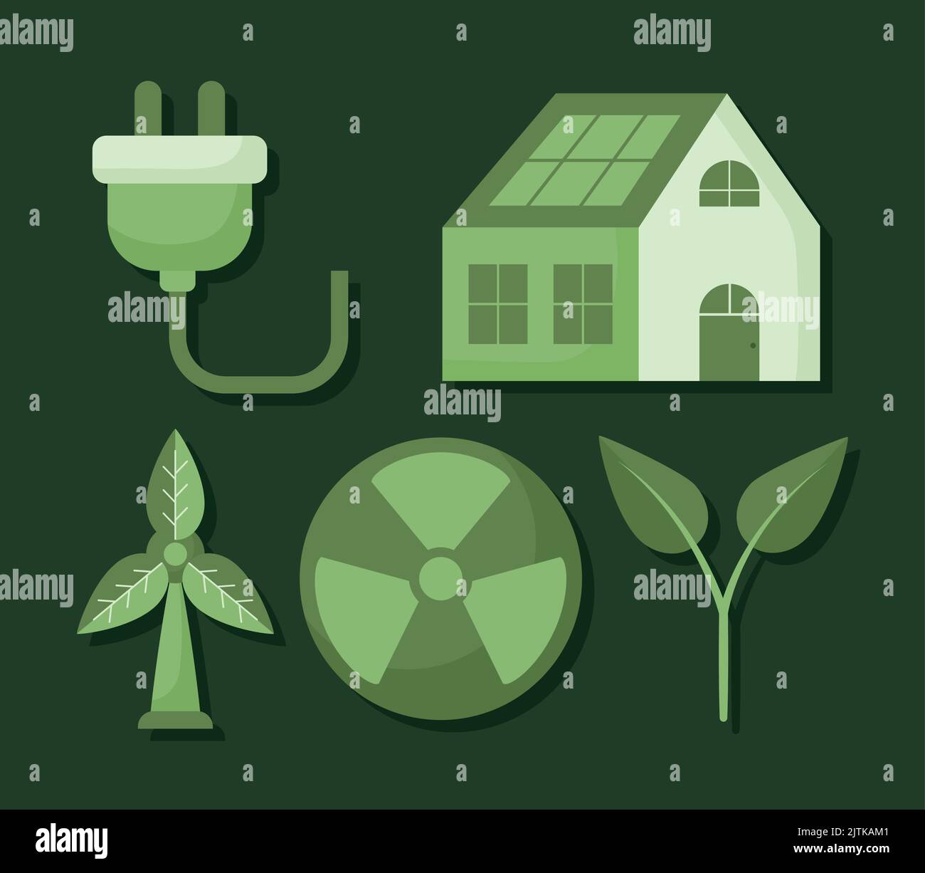 green energy icons Stock Vector Image & Art - Alamy