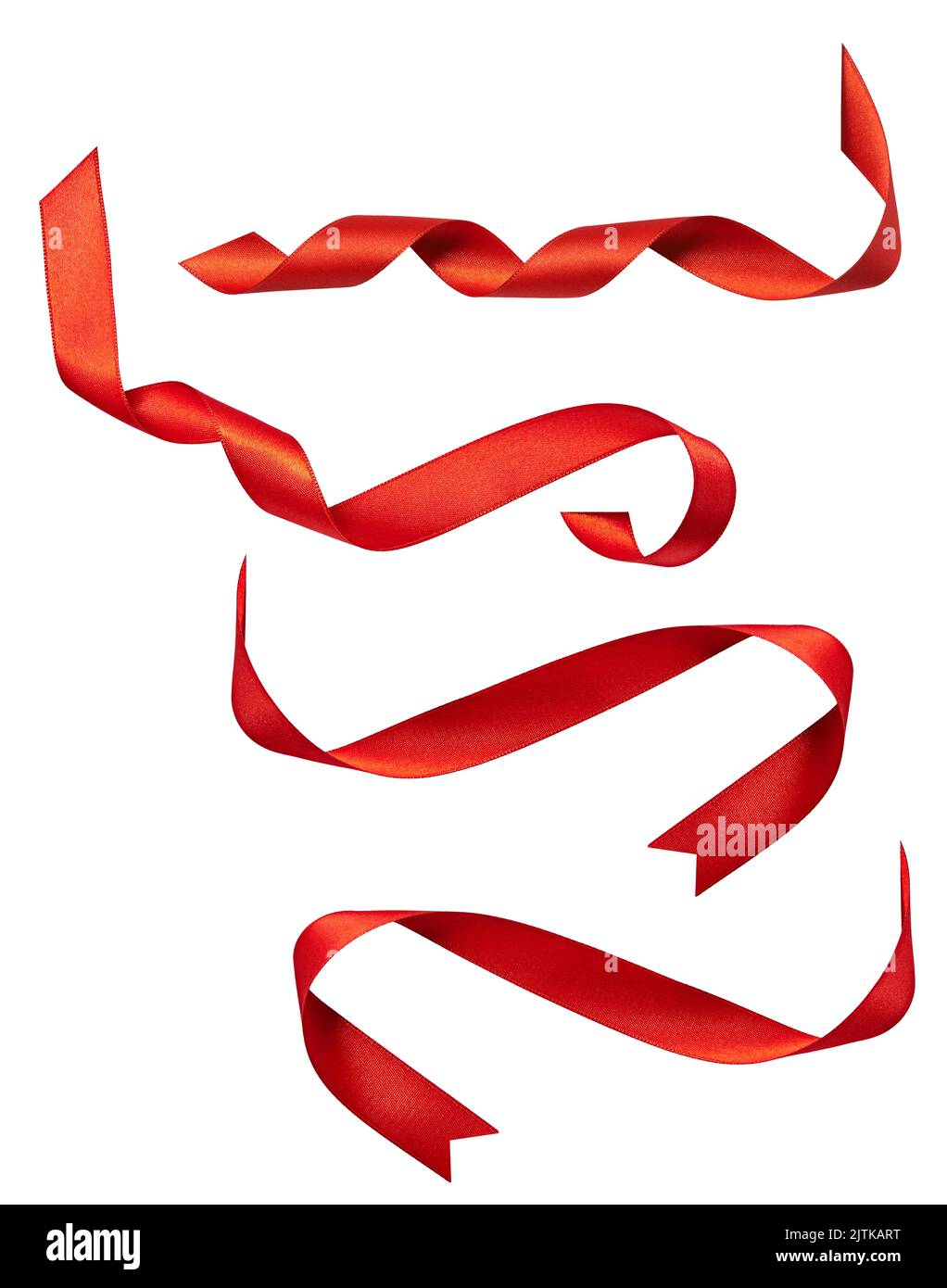 red ribbon bow decoration christmas valentine gift birthday gift design silk xmas party celebration holiday Stock Photo