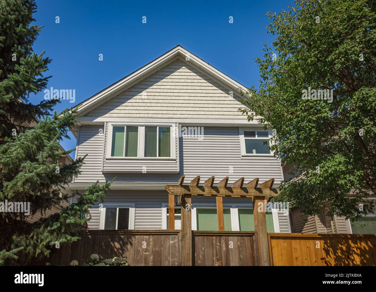 Big typical modern house in Vancouver, Canada. Canadian modern