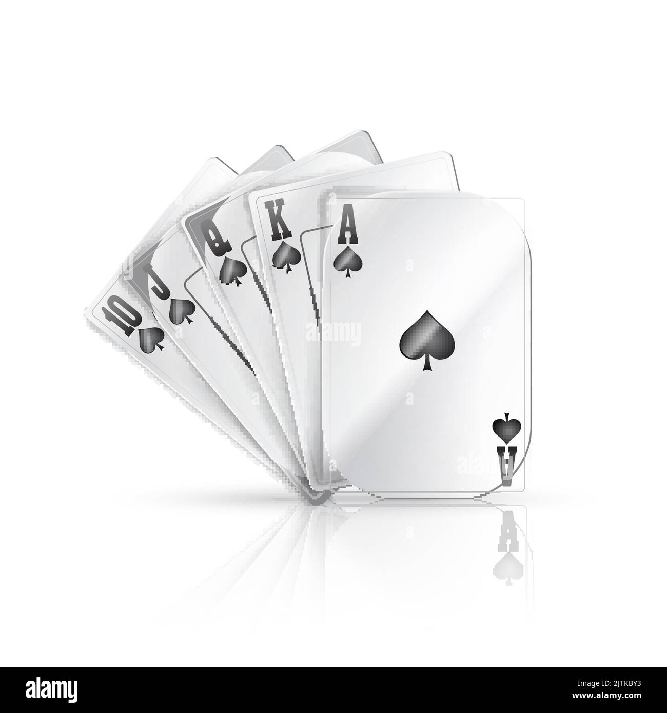 royal flush realistic vector Stock Vector Image & Art - Alamy