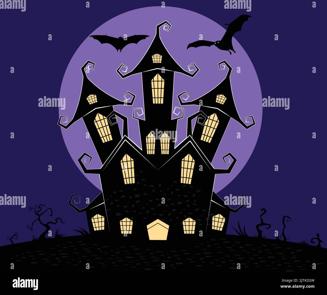 Ghost bats house in Stock Vector Images - Alamy