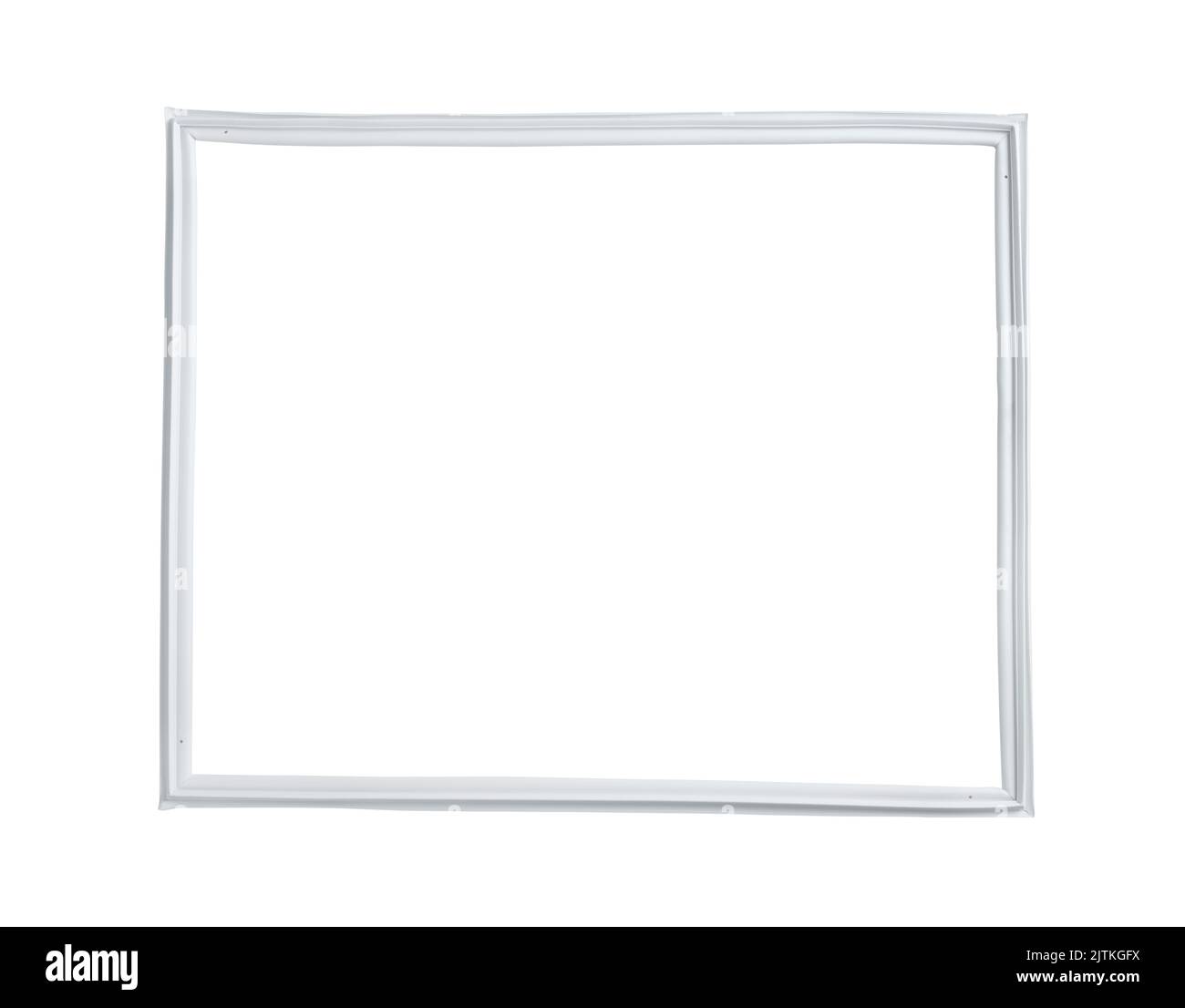 Front view of refrigerator door gasket seal isolated on white Stock Photo