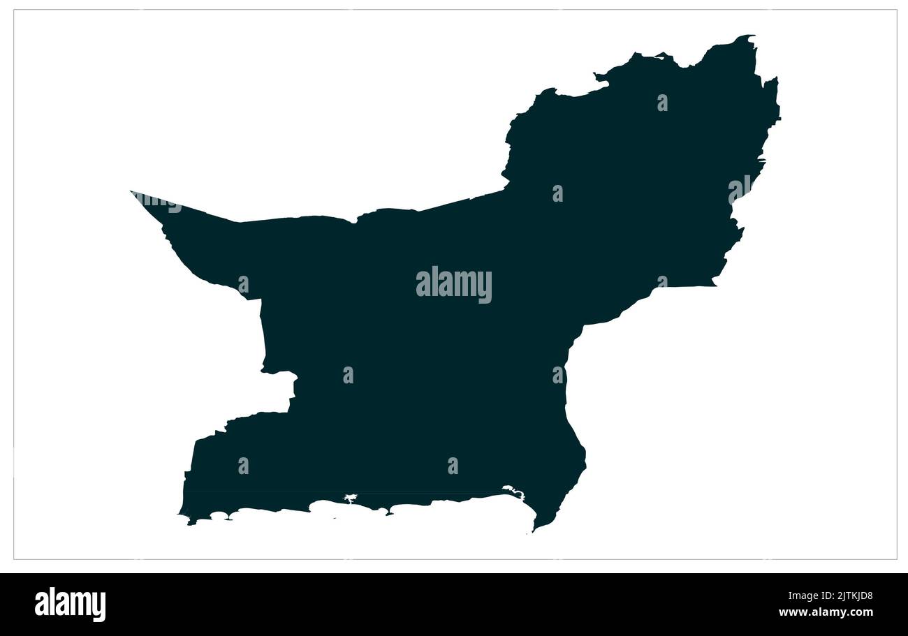Baluchistan Pakistan vector map illustration on white background , Baluchistan Pakistan map Stock Photo
