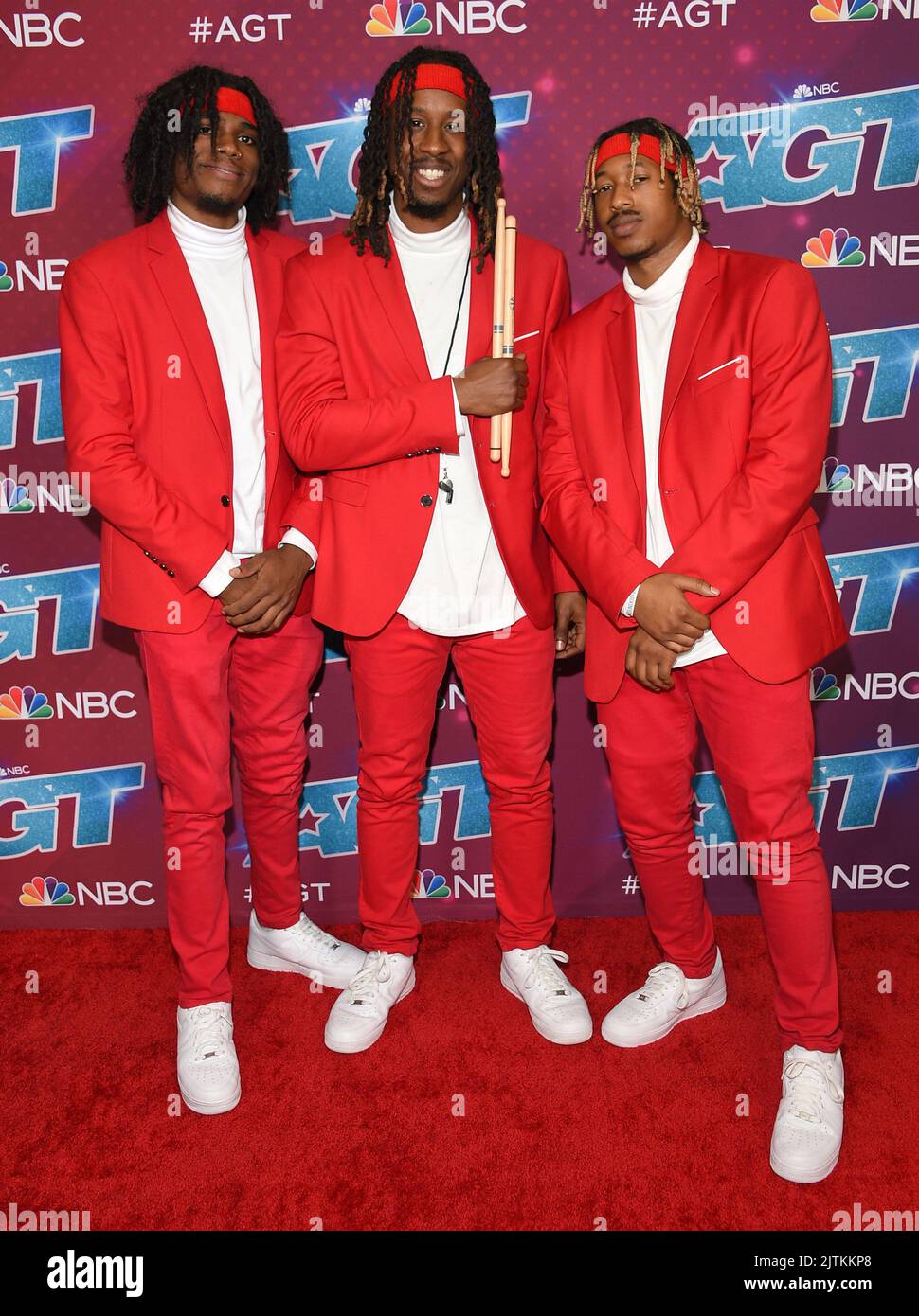 The Pack Drumline arriving to "America's Got Talent" season 17, Aug. 9