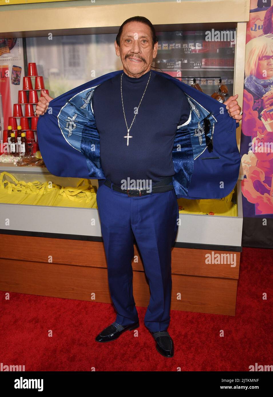 Danny Trejo arriving to the ‘Clerks III’ Los Angeles Premiere at TCL Chinese 6 Theatre on August 24, 2022 in Hollywood, CA. © OConnor/AFF-USA.com Stock Photo