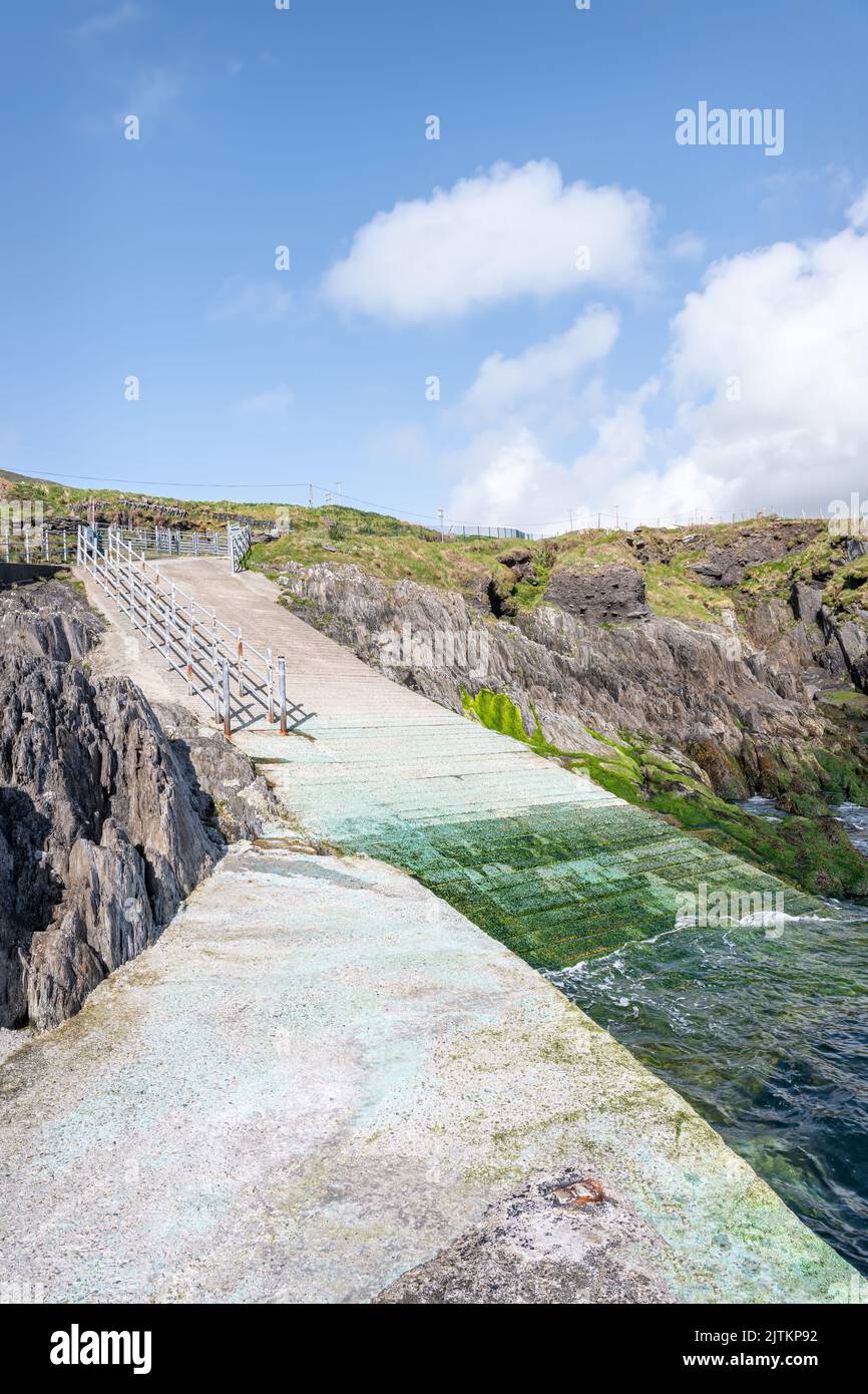 The Public Slipway for the Ferry to Dursey island at the end of the Beara Peninsula in County Cork, Ireland Stock Photo
