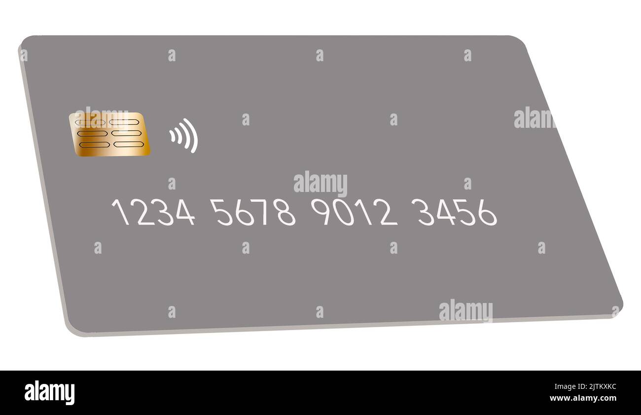 Here is a generic credit card with text area and copy space in a 3-d illustration. Stock Photo
