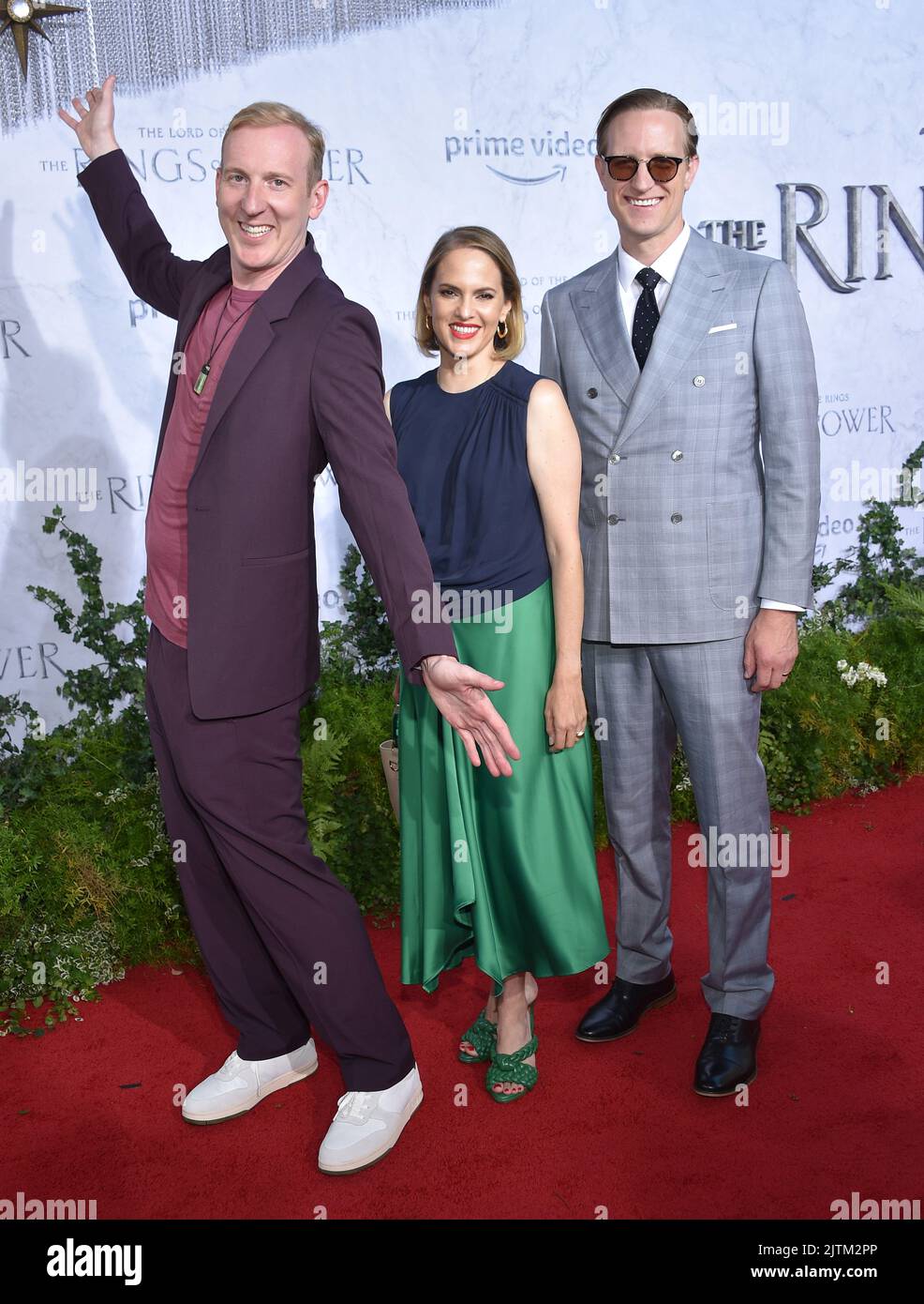 Patrick McKay, Lindsey er and JD Payne arriving to "The Lord of the