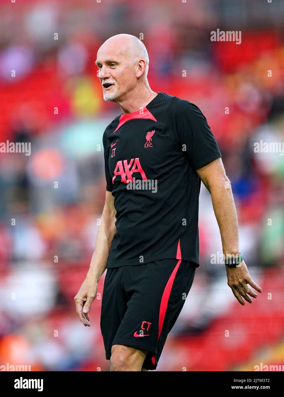 Liverpool goalkeeping coach Claudio Taffarel ahead of the Premier League match at Anfield, Liverpool. Picture date: Wednesday August 31, 2022. Stock Photo