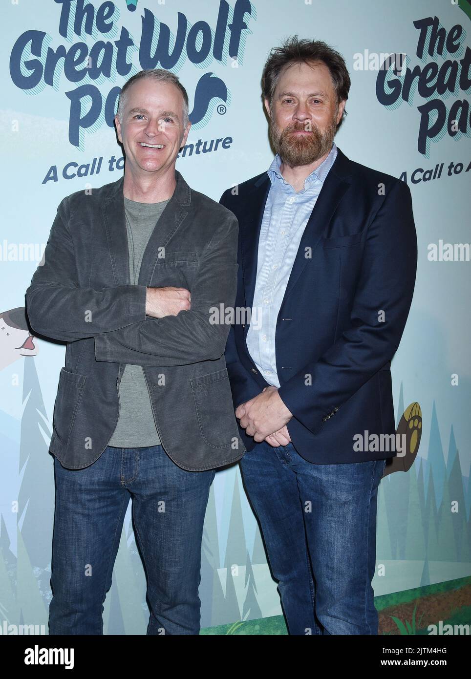 Chris Bailey and Kent Redeker arriving to the 'The Great Wolf Pack: A Call To Adventure' Premiere held at the Great Wolf Lodge on August 23, 2022 Garden Grove, California © Janet Gough / AFF-USA.com Stock Photo