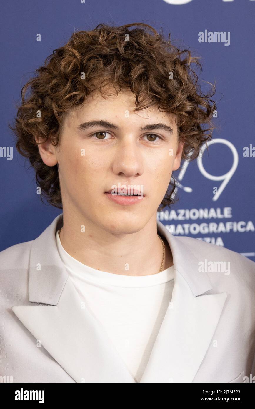 Lido Di Venezia, Italy, 31/08/2022, Sam Nivola, attends the photocall