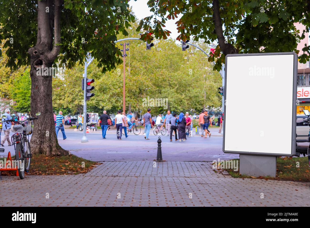 Blank Mock Up Of Billboard With Copy Space For Text Or Image.selective focus. Stock Photo