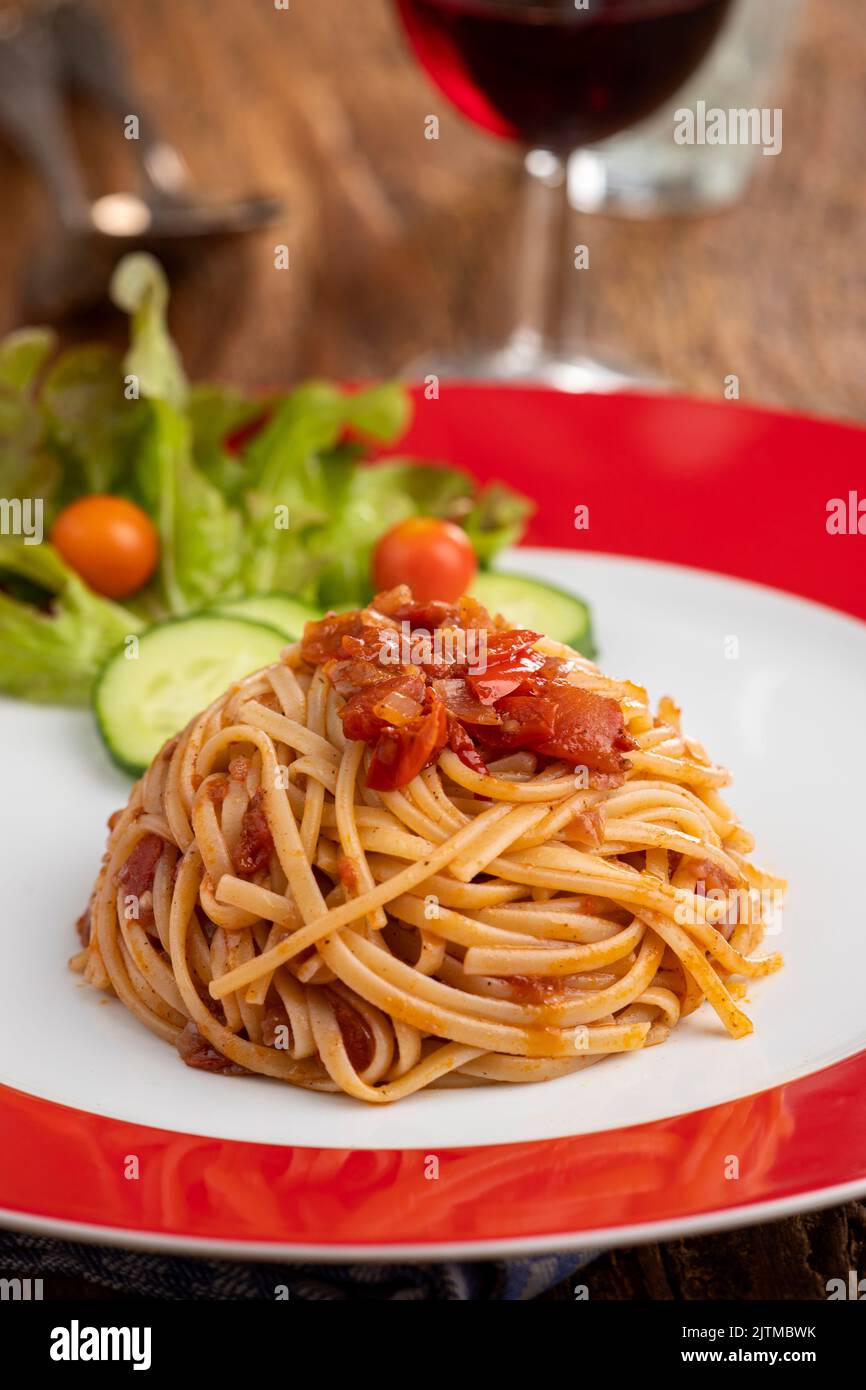 italian spaghetti with tomato sauce Stock Photo - Alamy