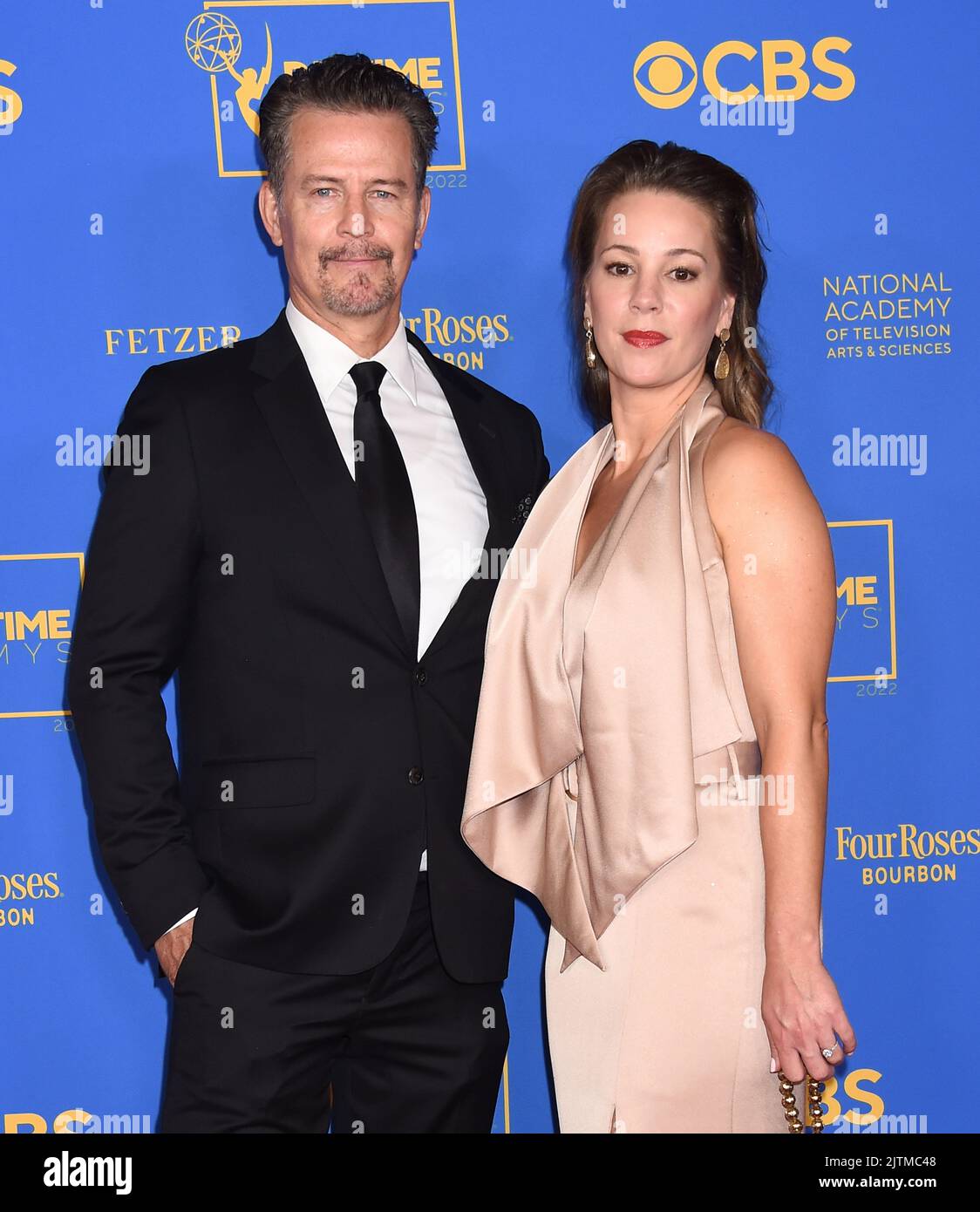 Ted King and Maya Rodwell arriving at the 2022 Creative Arts and