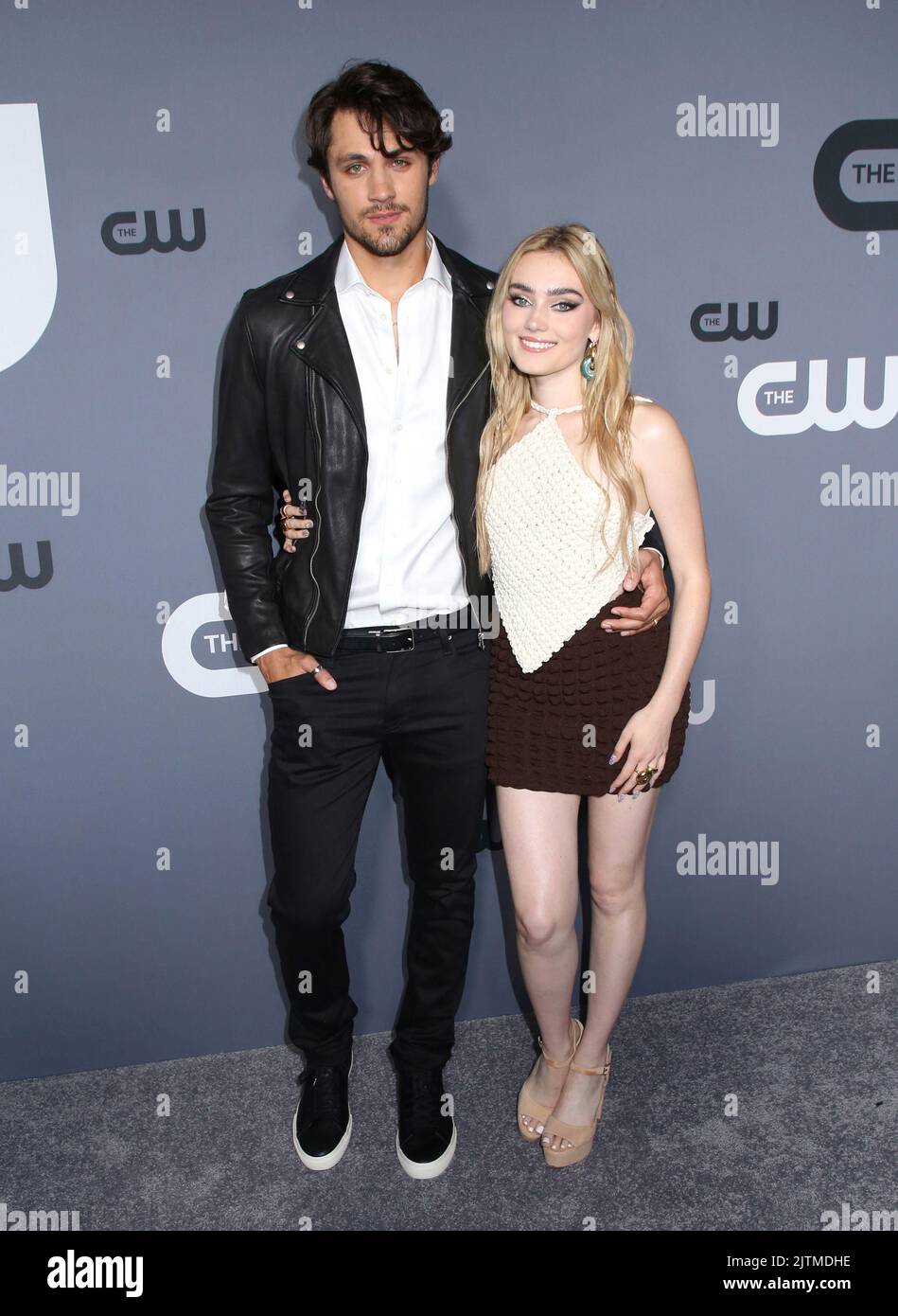 Drake Rodger and Meg Donnelly attending the CW Network 2022 Upfront