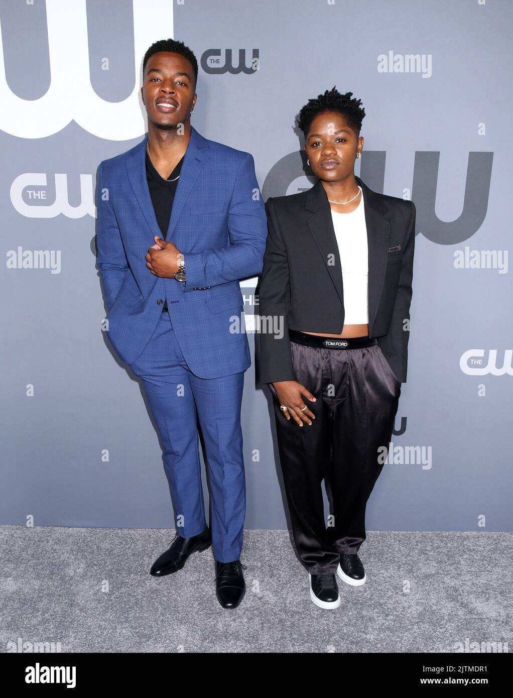 Daniel Ezra and BreZ attending the CW Network 2022 Upfront held at New