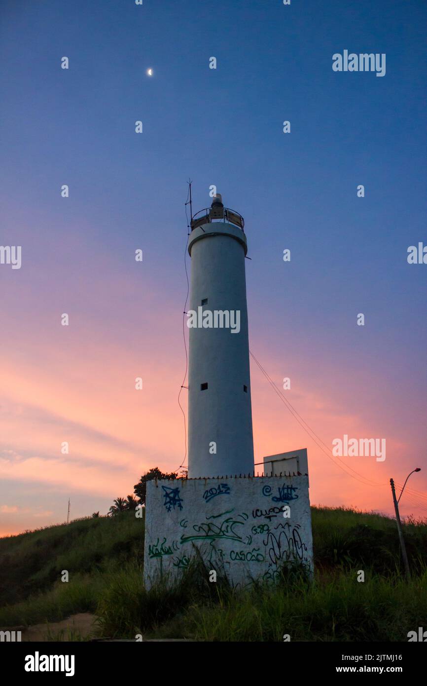 Lighthouse of black point in Marica Stock Photo