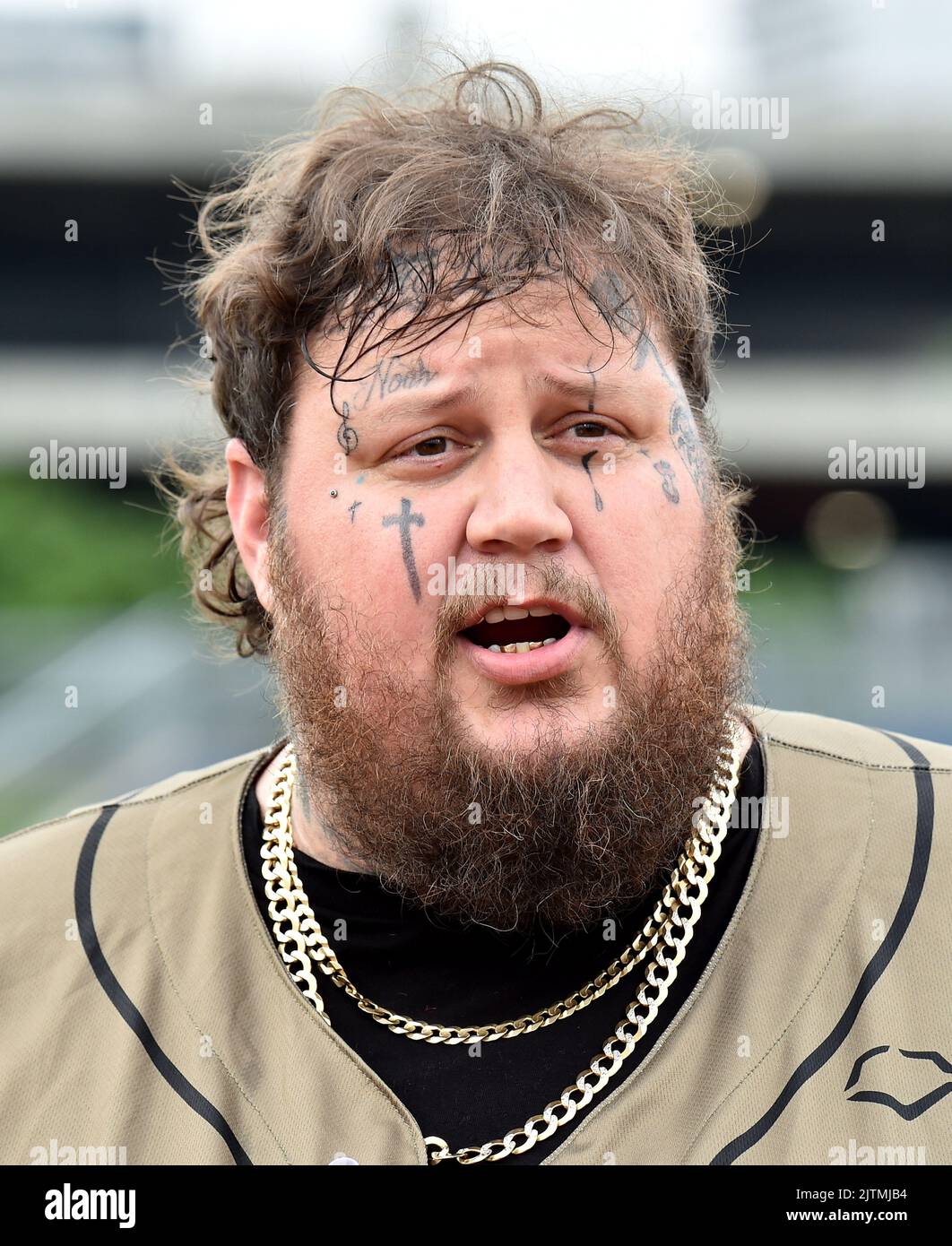 Jelly Roll at the 2nd annual Folds of Honor Rock n Jock game held at
