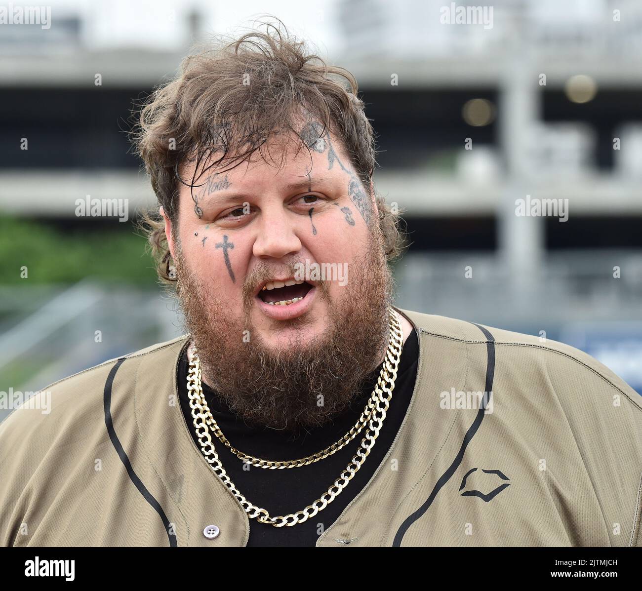 Jelly Roll at the 2nd annual Folds of Honor Rock n Jock game held at