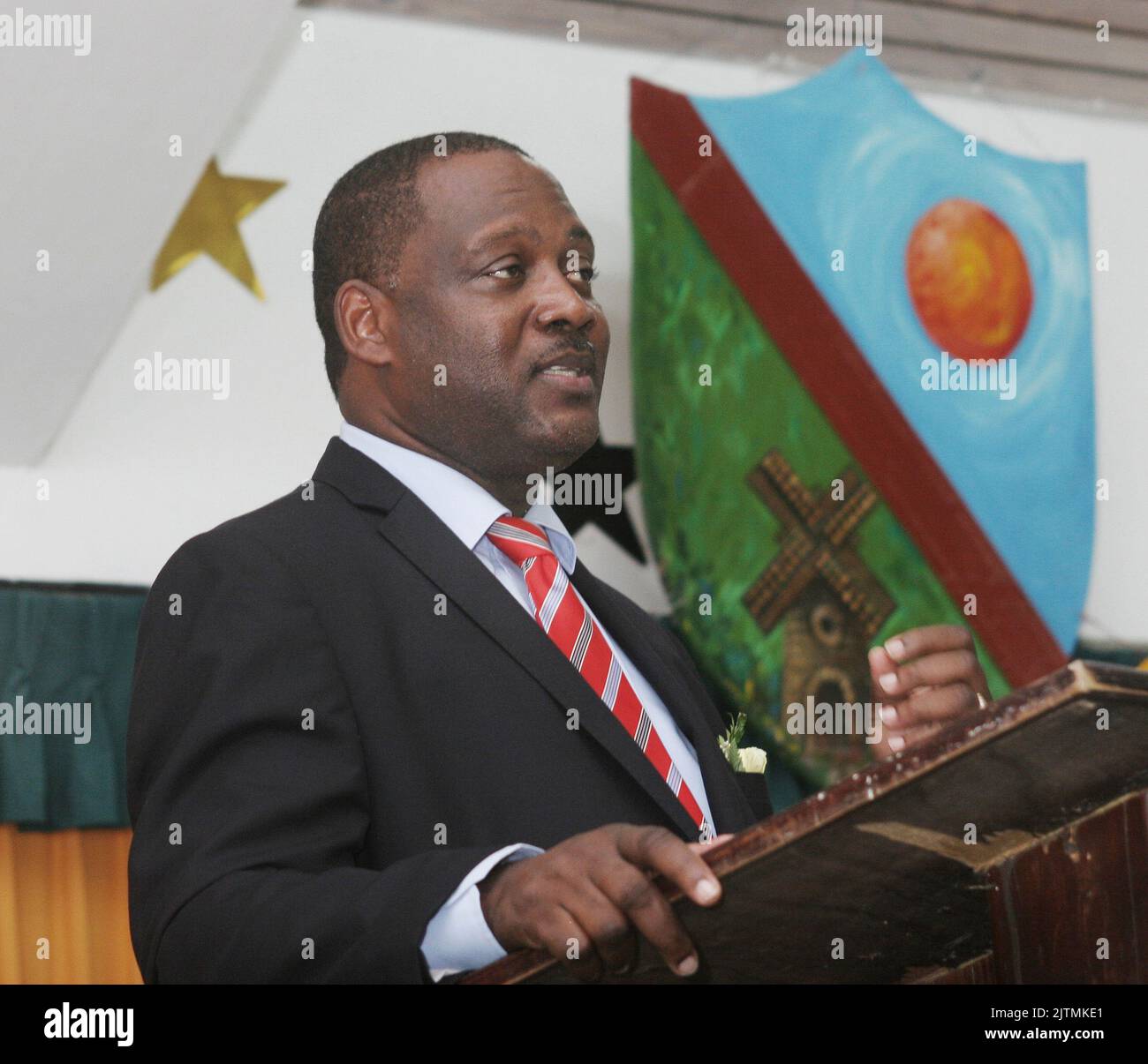 Donville Inniss ex Government Minister/Barbados DLP Stock Photo