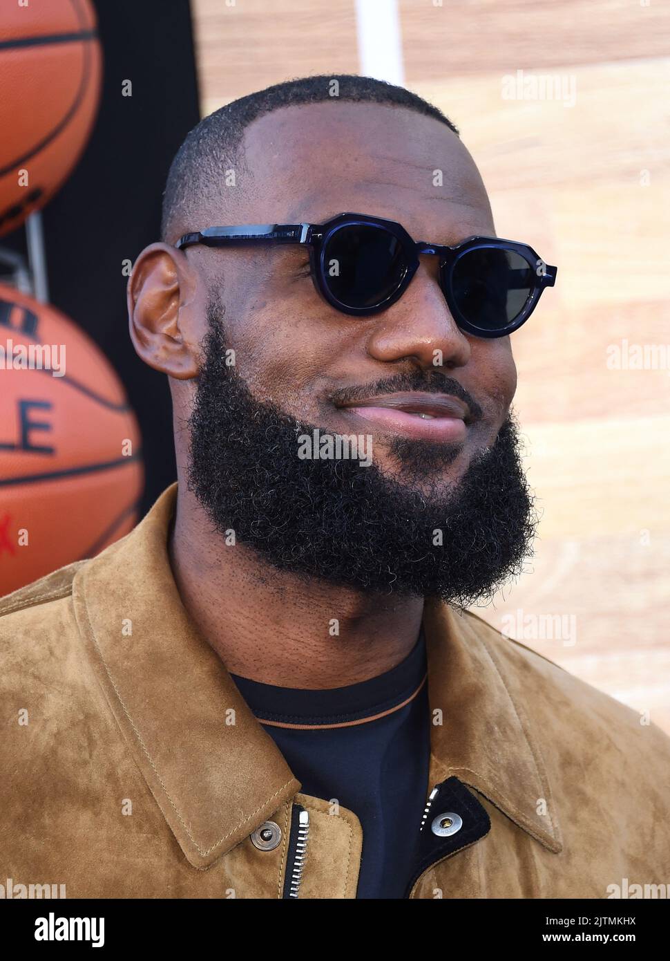 LeBron James arriving at Netflix's 'Hustle' Los Angeles premiere held ...