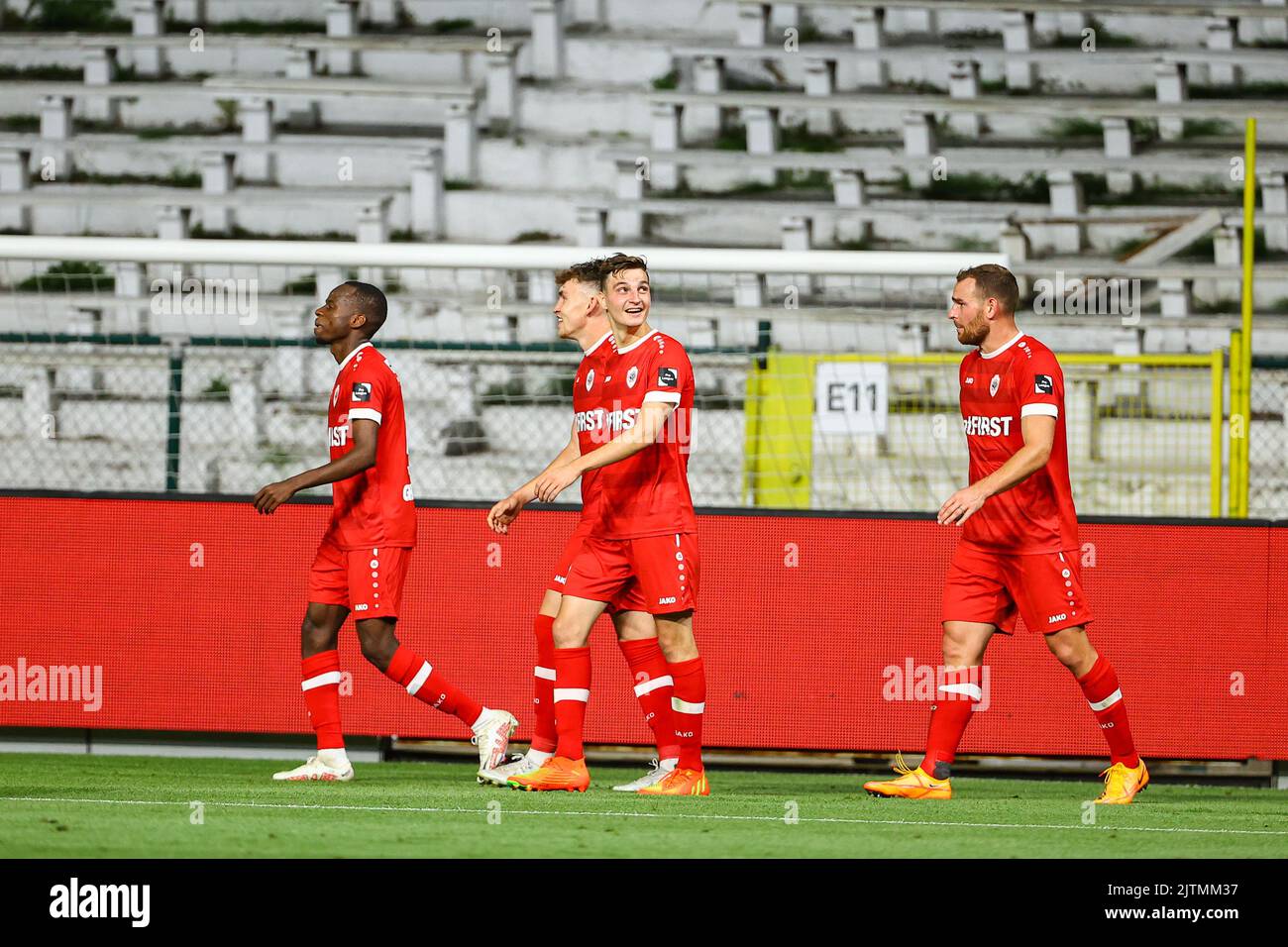 Antwerp, Belgium, 31/08/2022, Antwerp's players celebrates after ...