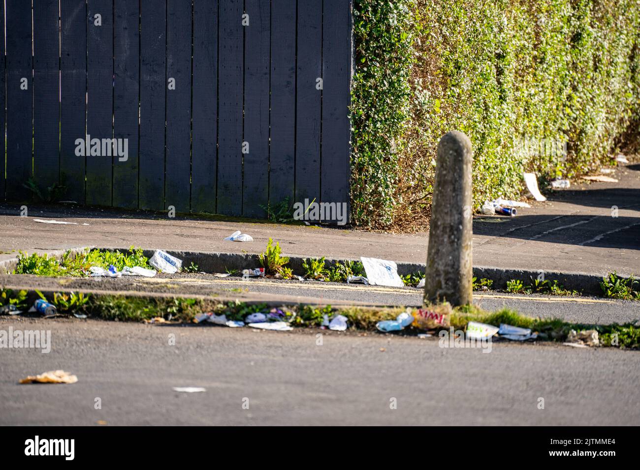PAISLEY ROAD, GLASGOW , SCOTLAND 31ST AUGUST 2022, RUBBISH PILES HIGH