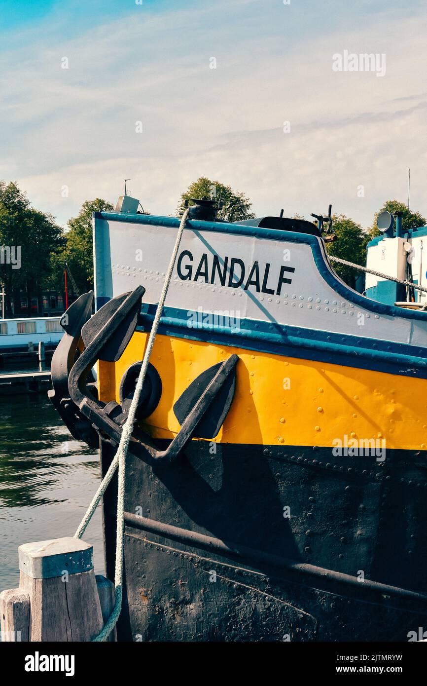 Gandalf the Boat, Amsterdam Summer 2022 Stock Photo