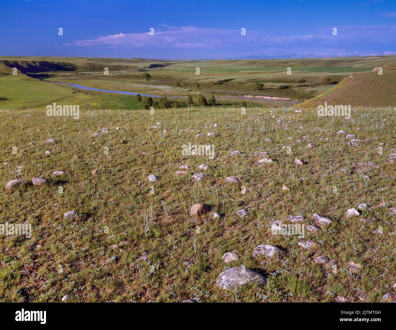 tipi ring above birch creek near valier, montana Stock Photo Alamy