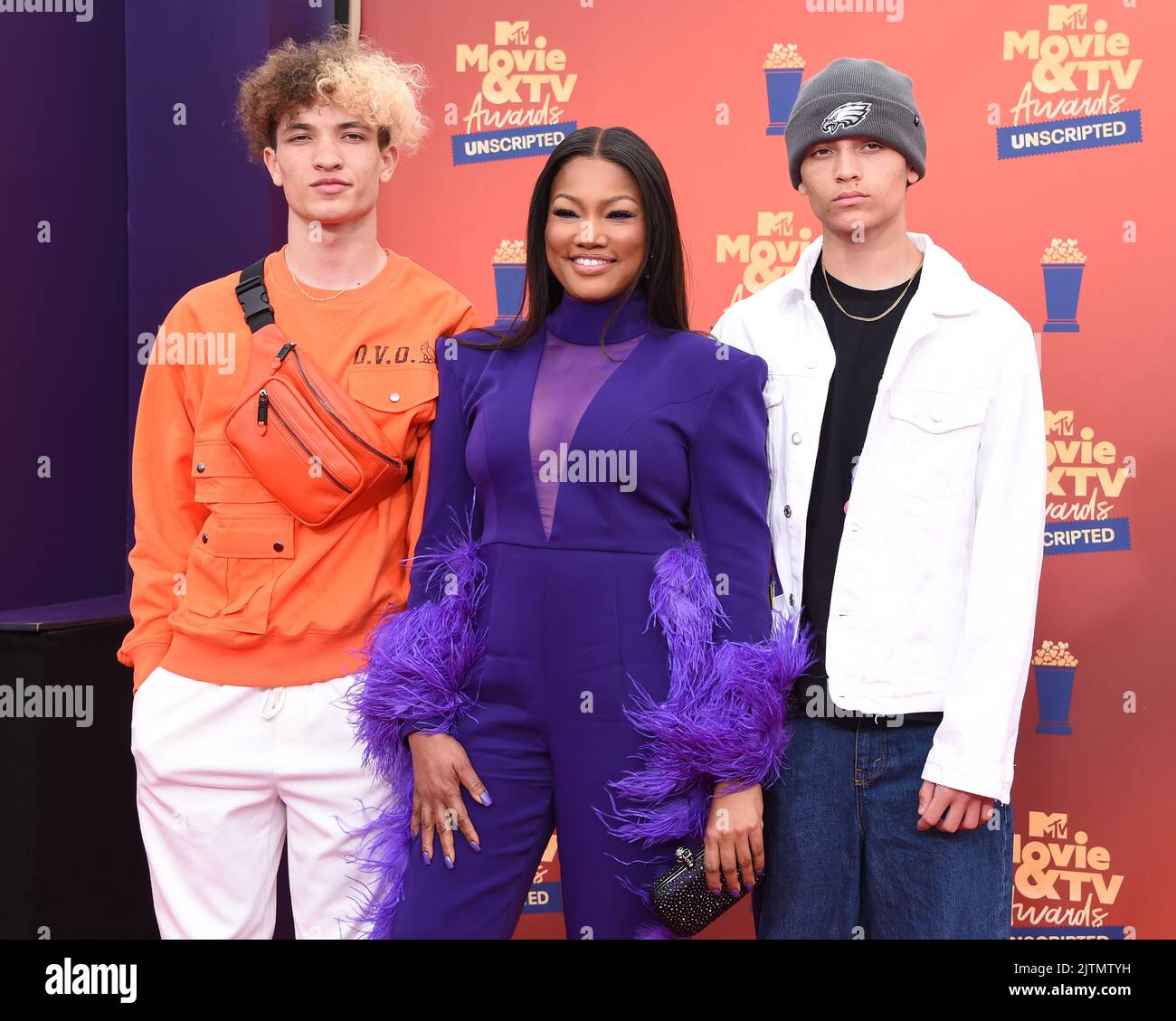 Garcelle Beauvais, Jaid Thomas Nilon and Jax Joseph Nilon arriving at ...