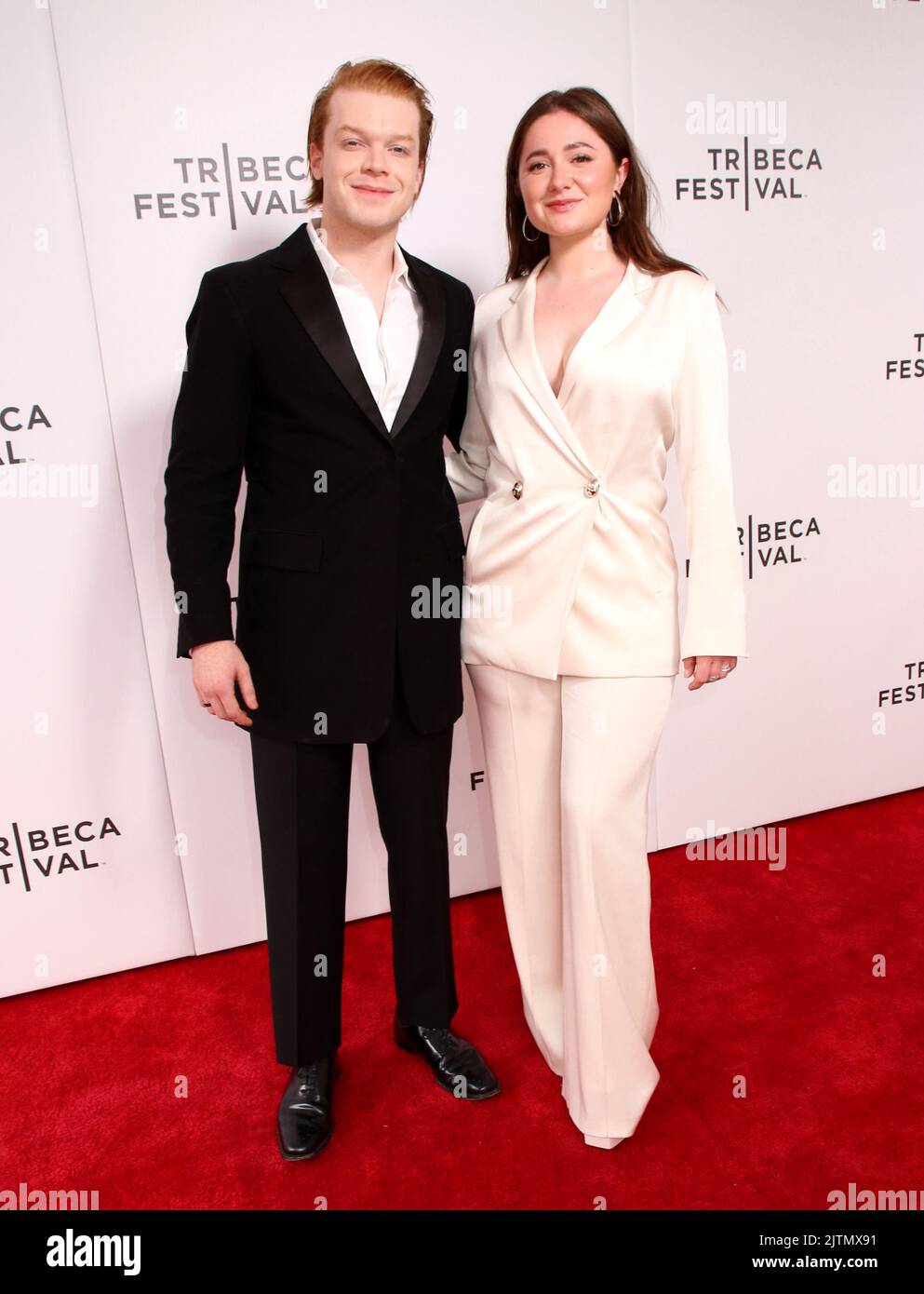 Cameron Monaghan and Emma Kenney attending the Tribeca Film Festival - 'My Love Affair With Marriage' Premiere held at the Village East Cinema on June 11, 2022 in New York City, NY ©Steven Bergman/AFF-USA.COM Stock Photo