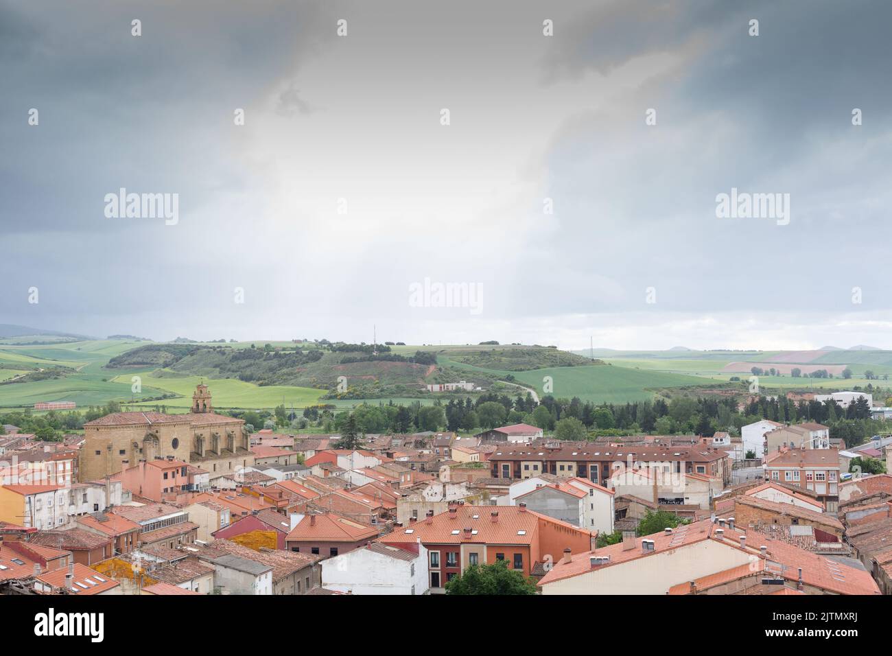 view of the town of Santo Domingo de la Calzada, Spain Stock Photo