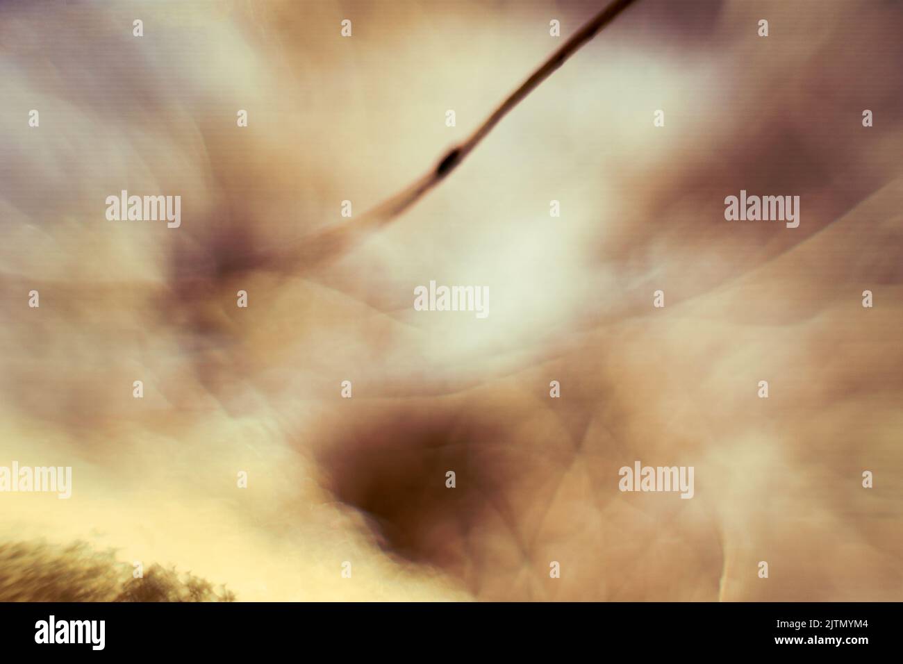 Blurred four-dimensional space (leaky sky, the wormhole concept). Abstract fantasy Extreme close-up Stock Photo