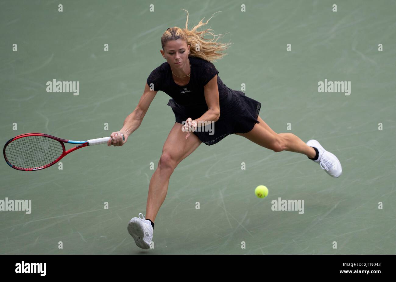 New York, US, August 31, 2022: Camila Giorgi (ITA) loses to Madison Keys (USA), 6-4, 5-7, 7-6 at the US Open being played at Billie Jean King Ntional Tennis Center in Flushing, Queens, New York, {USA} © Helga Schultz/Tennisclix Stock Photo