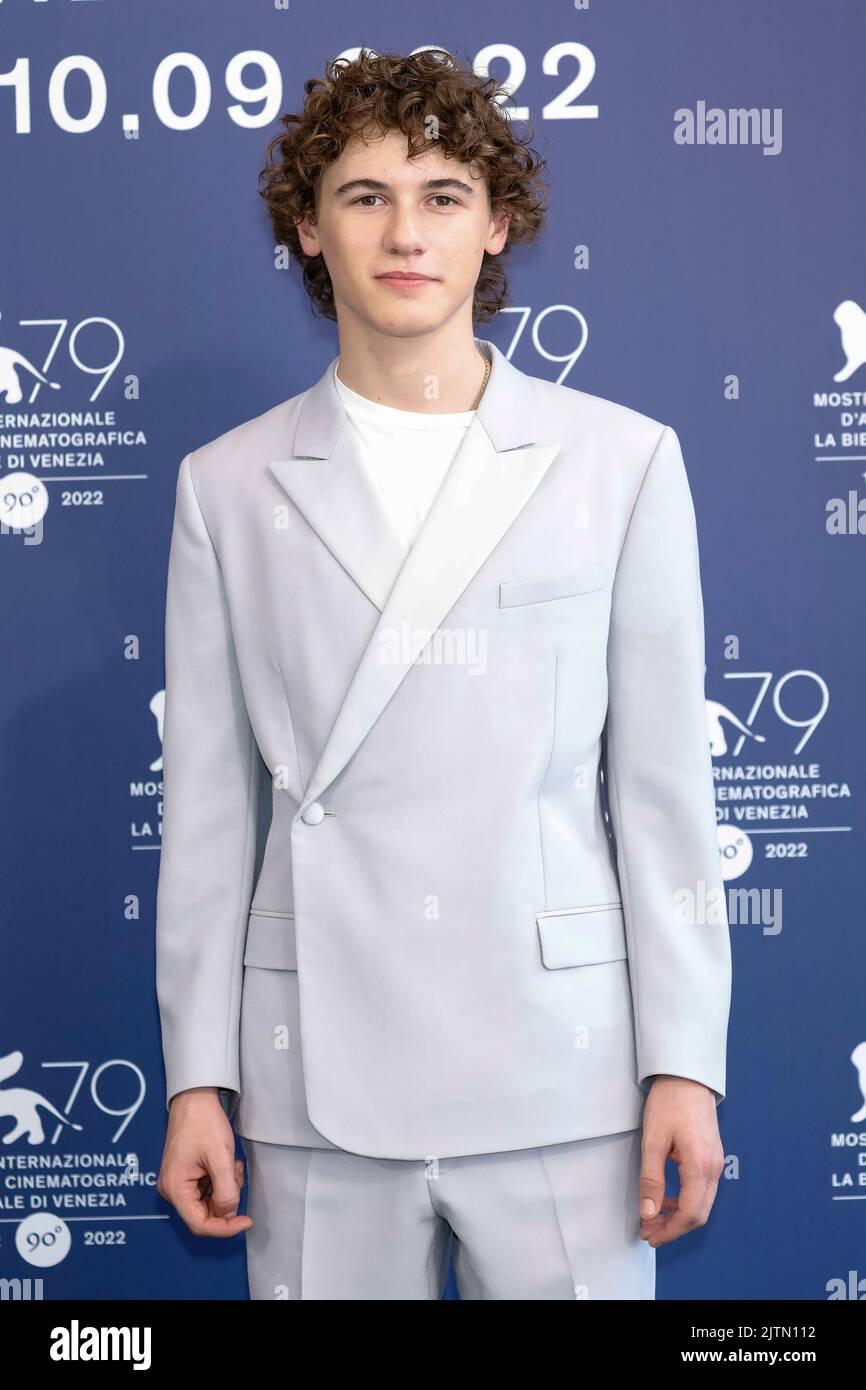 Venice, Italy, 31 August 2022. Sam Nivola poses at the photocall of