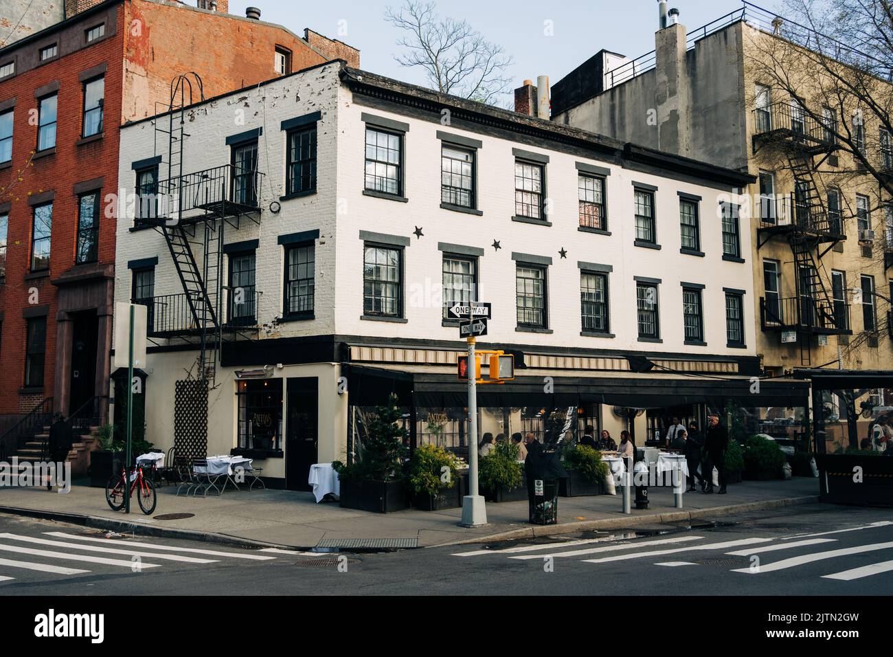 Antons Café & Wine Bar, in the West Village, Manhattan, New York Stock