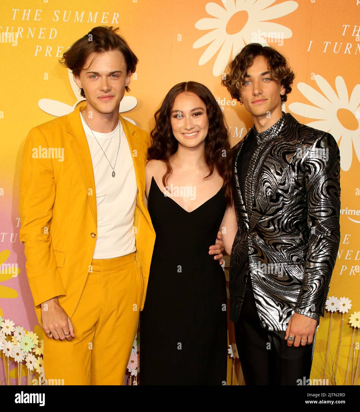 Christopher Briney, Lola Tung and Gavin Casalegno attending 'The Summer