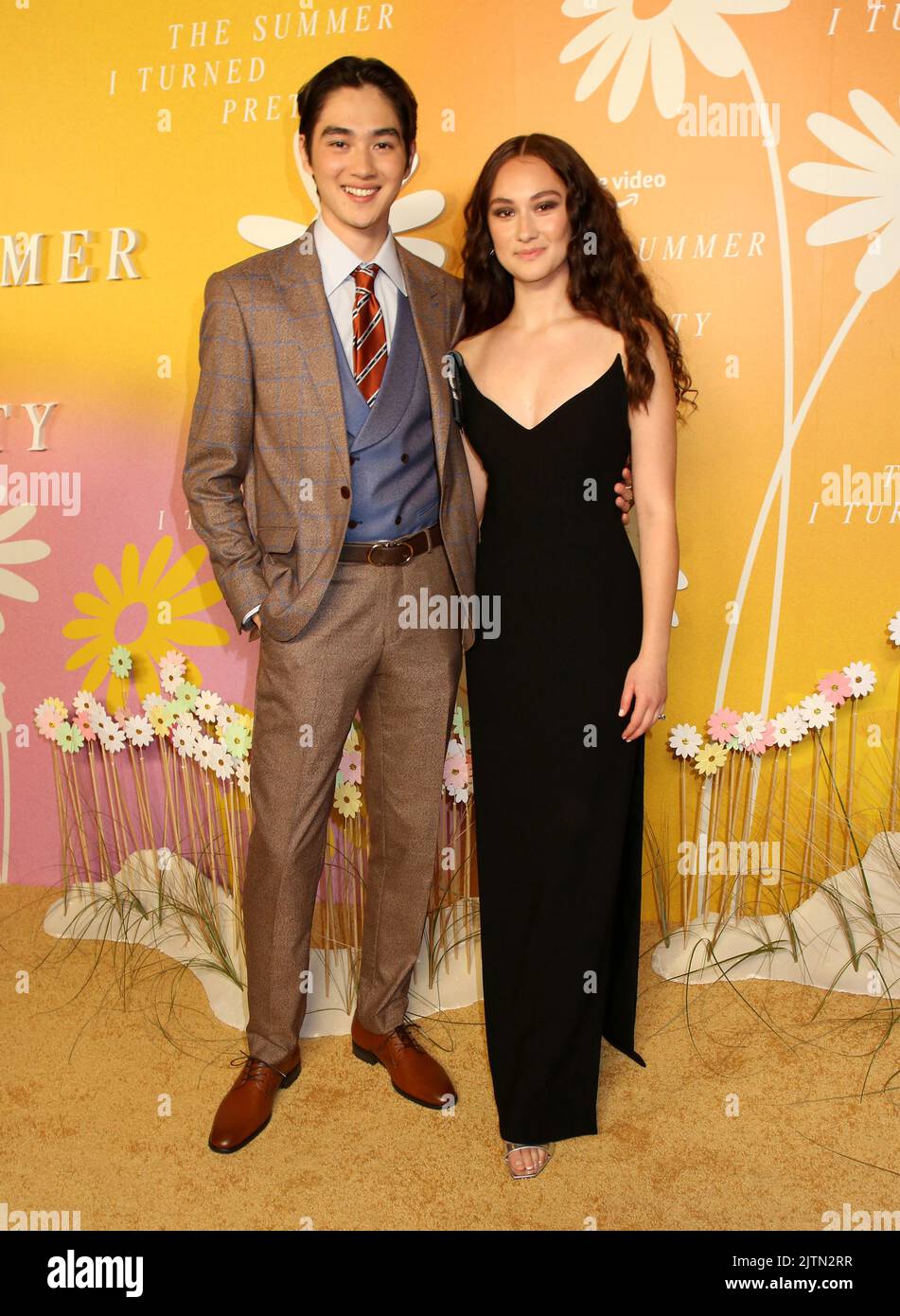 Sean Kaufman and Lola Tung attending 'The Summer I Turned Pretty' New