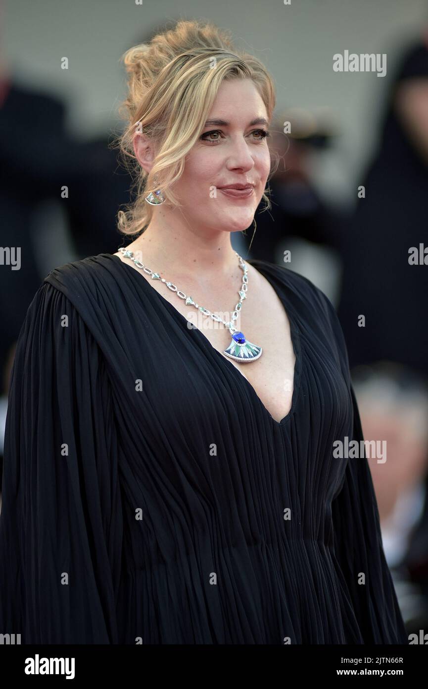 Venezia, Italy. 31st Aug, 2022. Greta Gerwig attends the opening ceremony of the 79th Venice International Film Festival at Palazzo del Cinema in Venice, Italy on Wednesday, August 31, 2022. Photo by Rocco Spaziani/UPI Credit: UPI/Alamy Live News Stock Photo