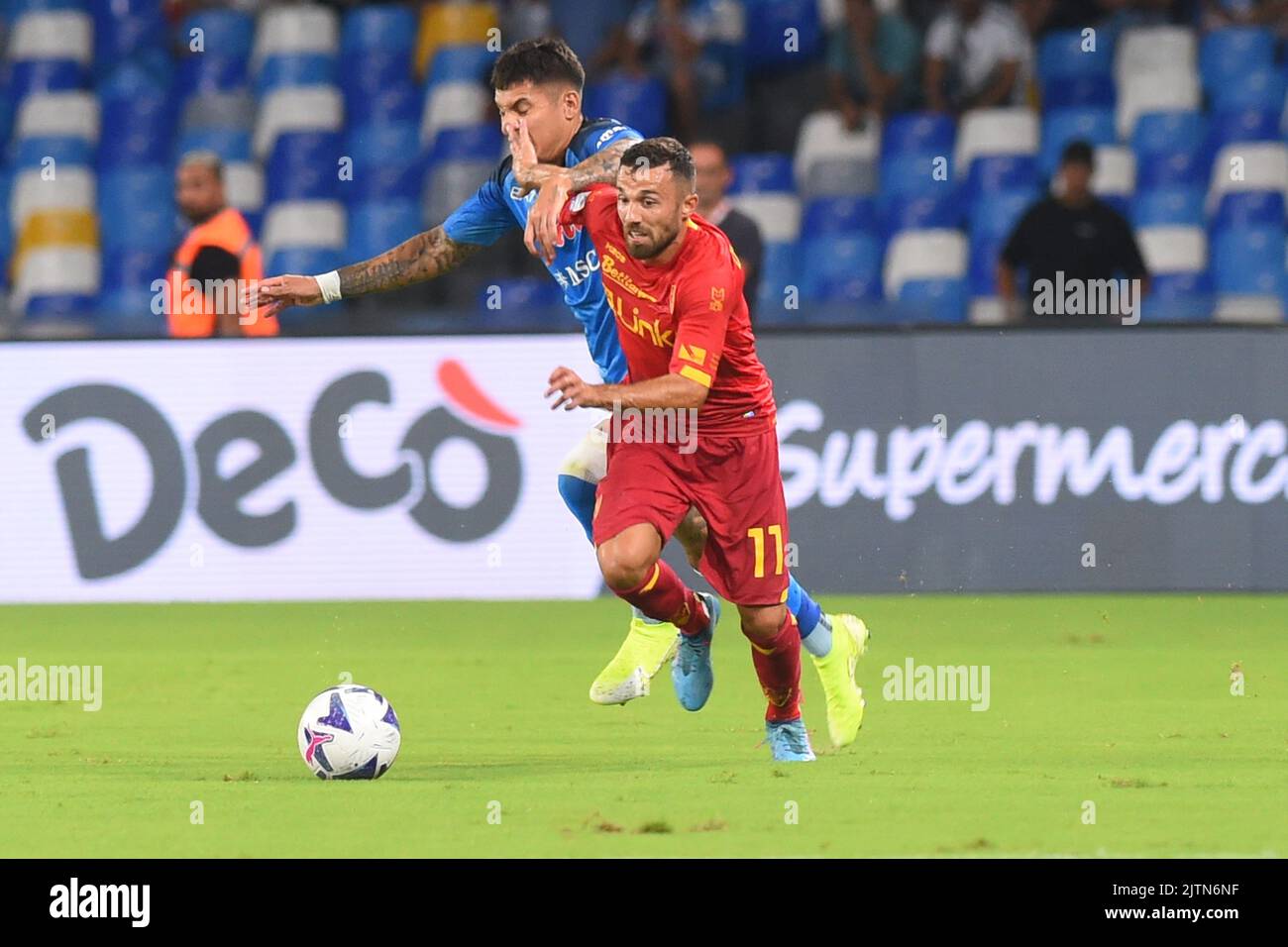 Naples, Italy. 31st Aug, 2022. Hirving Lozano of SSC Napoli and
