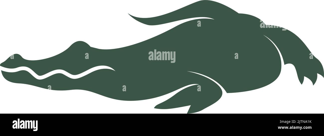 Crocodile icon logo design illustration template Stock Vector