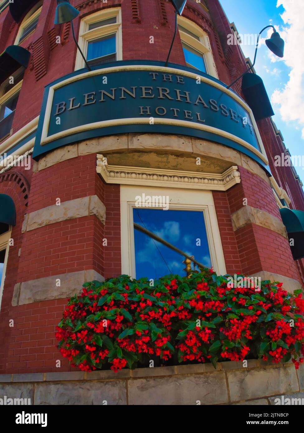 Blennerhassett Hotel is a historic hotel located at Parkersburg, Wood County, West Virginia. Stock Photo