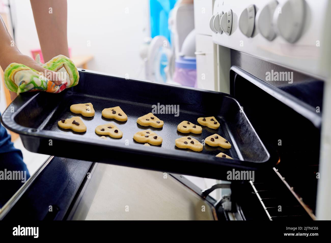 Nothing smells better than freshly baked cookies. an unrecognizable