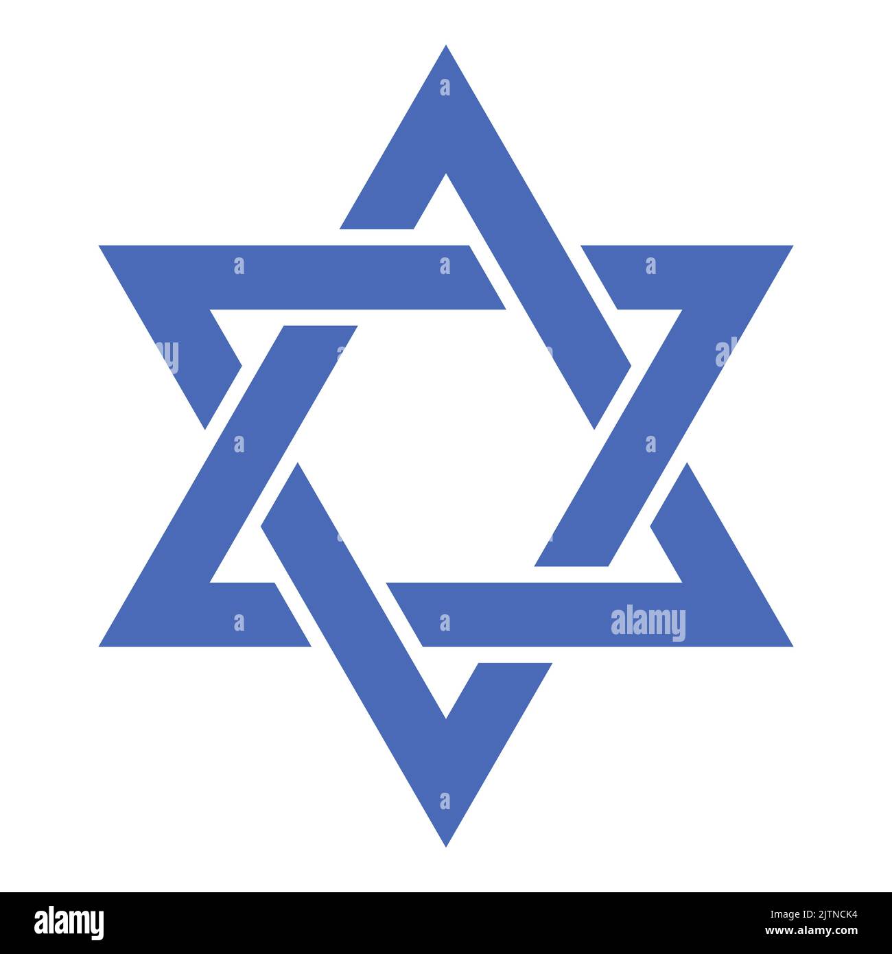 The Star of David is an ancient Jewish symbol in the form of a hexagram. Seal of King Solomon. State symbol of Israel. Stock Vector