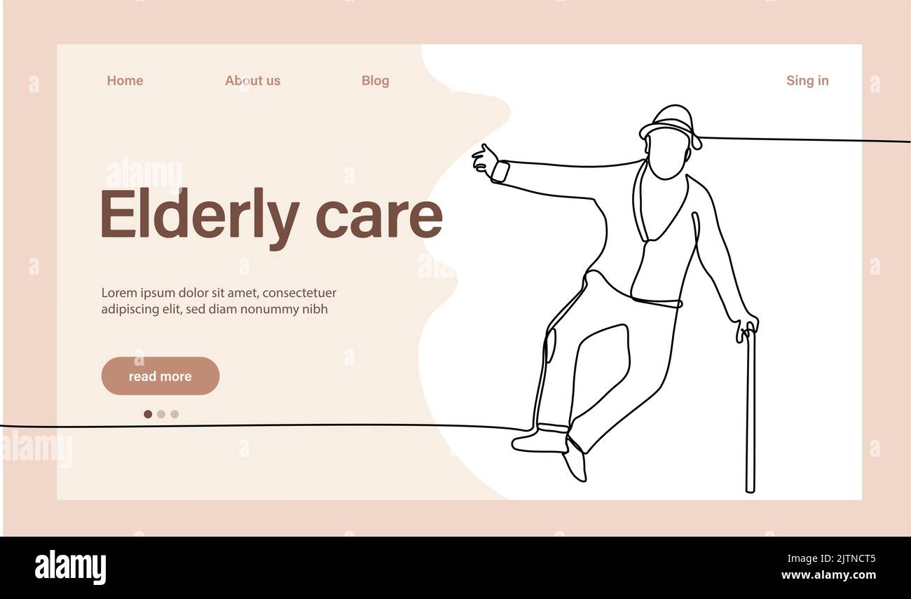 Programs for Seniors Landing Page Template. Elderly Health Care ...