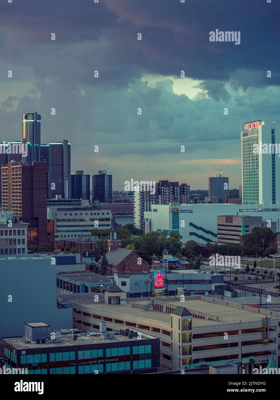 Gm building detroit michigan stock photo alamy